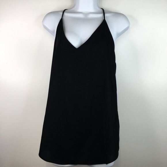 LOFT Velvet Black Racerback V Neck Tank Size S - Picture 2 of 7